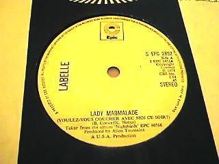 Labelle   Lady Marmalade 1974 7 Epic S EPC 2852