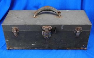 Vintage Old Industrial Kennedy Bighorn Metal Toolbox Tool Box Case
