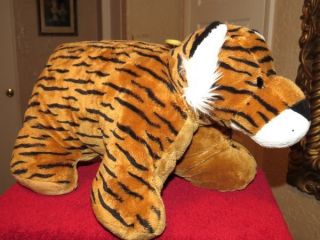 Beautiful Plush 20x15 XTRA SOFT Tiger Pillow Pet Bestever Doll EUC