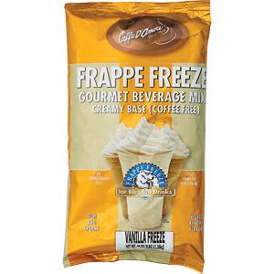 X4 Caffe DAmore Frappe Freeze Mix Vanilla 3 lbs Each Gourmet Beverage