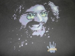 Grateful Dead shirt, Big & Tall 5XL, black, Jerry Garcia w hand print