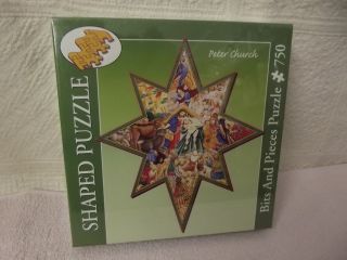 Bits and Pieces STAR OF BETHLEHEM 750 Pc SHAPED Christmas Puzzle NEW