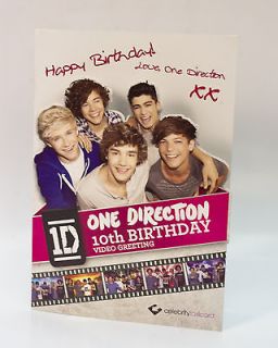 One Direction Happy 10th Birthday Video Greeting Card   Celebrity