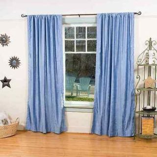 Caribbean Blue Velvet Curtains / Drapes / Panels   Cust