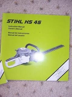 2002 Stihl Power Hedge Trimmer Tool Manual HS 45 E