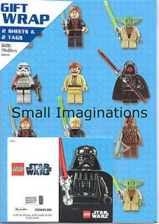 Lego Star Wars Mini Figures Birthday Gift Wrap 2 Sheets Wrapping Paper