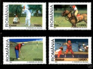 1588 ROMANIA 2002;SPORTS with SPOON, 4 STAMPS MNH