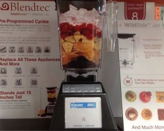 New Blendtec ES3 Total Blender + Wildside Jar + Recipe Book & DVD