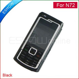 New Black Full Housing Cover + Keypad for Nokia N72