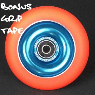 Blue Orange Metal Core Scooter Wheel incl bearings + Bonus Grip Tape
