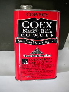 GOEX BLACK RIFLE POWDER CAN American COWBOY Grade Cannon Ammo Tin
