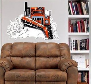 Snow Plow Sander Big Rig Truck WALL GRAPHIC FAT DECAL MAN CAVE BAR
