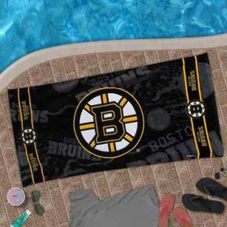 McArthur Boston Bruins 30 x 60 Black Beach Towel