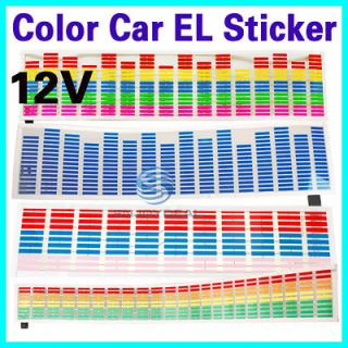 Hot Sale 12V Color Sound Music Activated Car Window EL LED Light