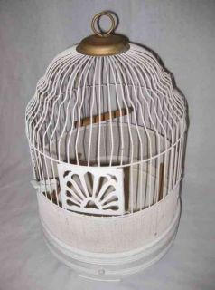 Wonderful Vintage 17 Dome Metal BIRD CAGE And Feeder