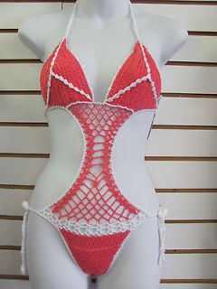 Swimsuit Monokini TieSide Romper Size S/M Black, White, Pink or Red