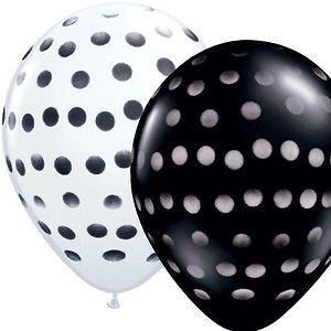 11 Black & White Polka Dot Balloons (10)Party Supplies