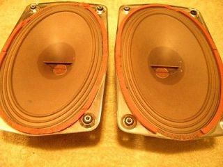 pair vintage Grundig Chrome Basket full range speakers 8 x 12