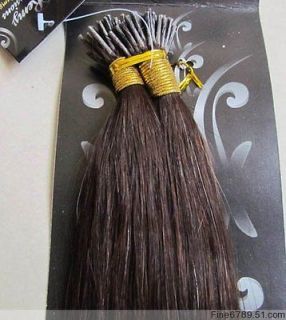 20 human hair extensions stick tip 100s 1g s brown