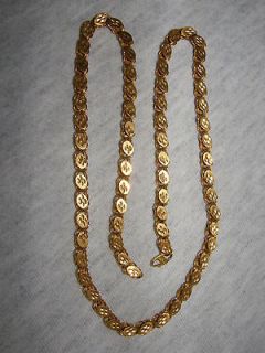 Newly listed 24K YELLOW GOLD WIRE LINK STYLE NECKLACE WITH DIAMOND CUT
