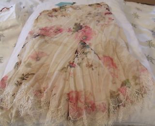 Blumarine Girls Beige/Multi Specialty Silk Skirt (6Yr.) MSRP $150