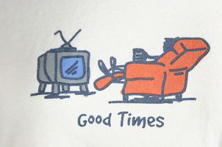 Positivitees Good Times TV Recliner Mens XLarge Remote Control