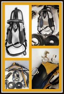 Fancy Show Horse Cart Gypsy Parade Harness w/Blinders
