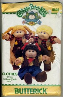 Cabbage Patch Kids Western Clothes Pattern   16 Dolls   Mostly Uncut