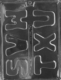LETTERS   S, T, U, V, W, Chocolate Candy Mold 2 3/4 tall x 3/8 deep