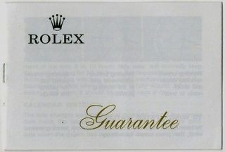VINTAGE ROLEX Certificate of Guarantee Year 1969 Cosmograph 6263 NEW