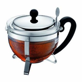BODUM Chambord 1 Litre/ 34 oz Tea Pot with Metal Lid and Metal Filter