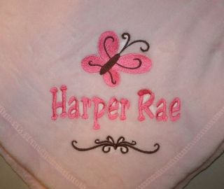 Embroidered Monogrammed Baby Blanket Extra Soft Boy or Girl 6 Colors
