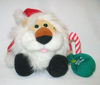 Santa Claws ~ Plush Lion with Candy Cane & Toy Sack