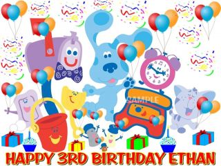 BLUES CLUES BIRTHDAY FROSTING SHEET EDIBLE CAKE TOPPER DECORATION