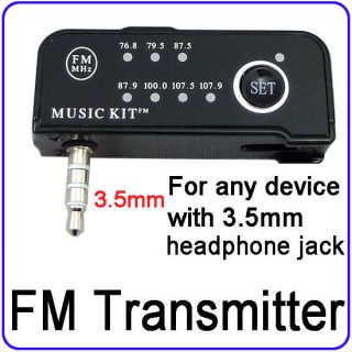 5mm Headphone Jack Car Kit  Player Wireless FM Transmitter