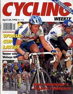 CYCLING MAGAZINE 24/4/1993 CHRIS BOARDMAN   STEVE BAUER   MAURIZIO
