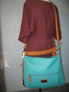 VALENTINA New~Italian Leather Satchel Tote shoulderbag purse Turquoise