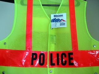 New Blauer Police Green Safety Vest Class 2 Reflective High Visibility