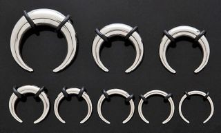 Surgical Steel U SHAPED STRETCHERS Body Jewelry Choose size 0g   14g