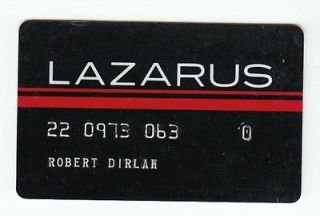 Expired Lazarus Charge Plate Credit Card  Assoc
