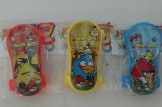 Cute ANGRY BIRDS Pencil SHARPENER Skating Board in 3pcs for Party