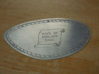 Dave Of England  David Brewis Zemaitis Replica Engraved Backplate 2003