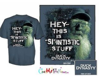 Licensed Authentic Duck Dynasty Blue Shirt Si Instinc Si Roberts