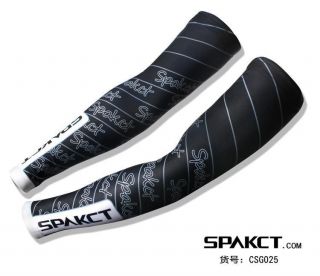 SPAKCT Cycling Nylon Arm Cover,Arm Warmer(Black)