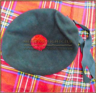 Scottish Balmoral Bonnet Cap Kilmarnock traditional hat SIZE 60cm