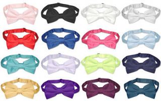 Mens Bow tie Solid Color Bowtie NEW Bowties Dicky Bow