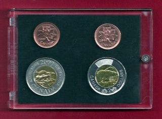Canada 2 Dollar Coins and 1 Cent Pennies Set, 2012 & 2000