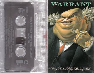 Warrant Dirty Rotten Filthy Stinking Rich Cassette Tape 1989 Hair