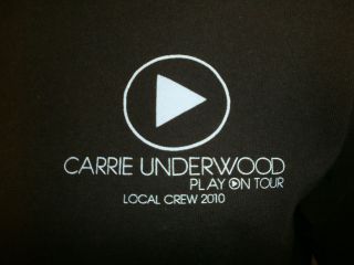CARRIE UNDERWOOD CONCERT CREW T SHIRT Local Play On Tour FREE USA