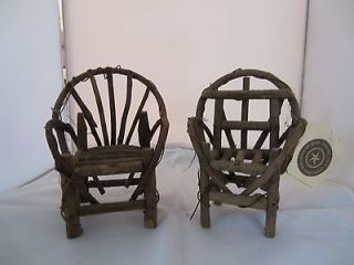 Boyds~ ACCESSORY~ 2 Chairs ~~ BEAR NECESSITY ~ Twig furniture
